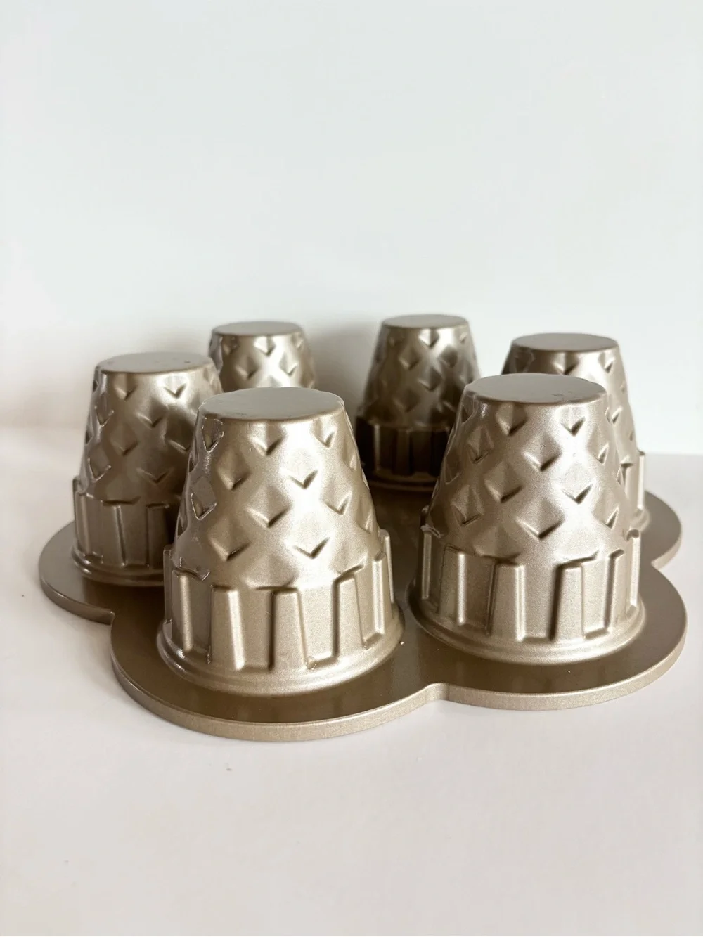Nordic Ware Ice Cream Cone Cupcake Pan Metallic Champagne